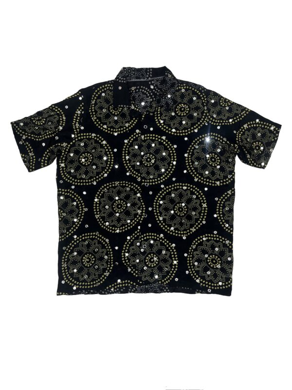 Bandhani Oversized Mirror Work Shirt 'The Andhkaar'