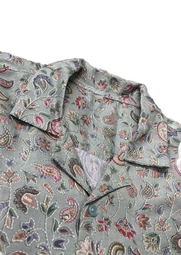 Oversized Chikankaari Embroidered Shirt 'The Gagan'
