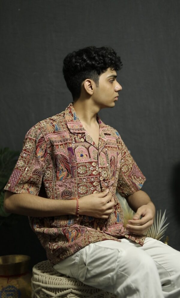 ‘Khwaab’ Heavy Jardosi Embroidered Oversized Shirt