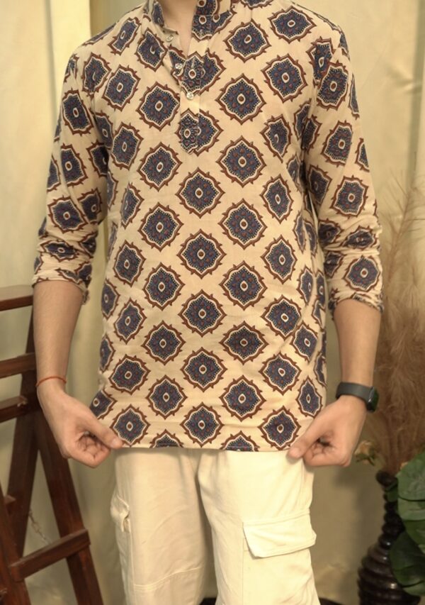 Ajrakh Oversized Unisex Shirt ‘Ambar’