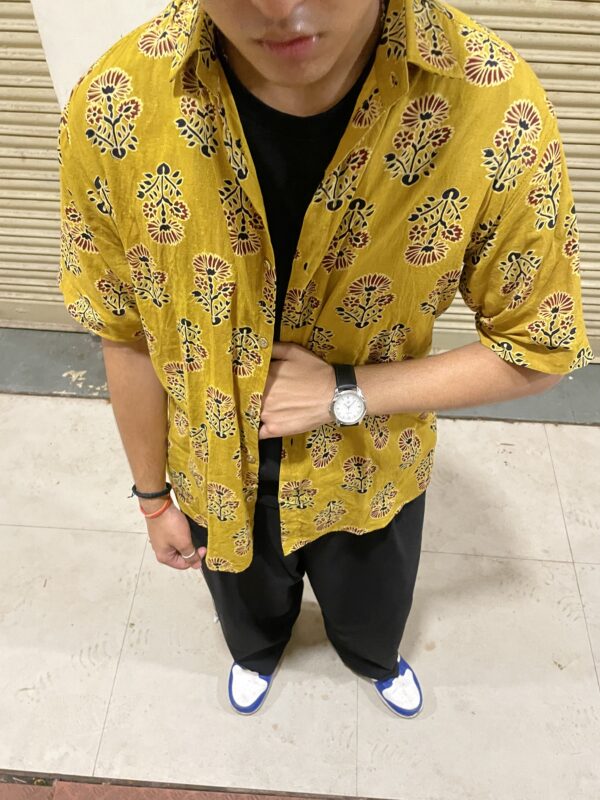 Ajrakh Oversized Unisex Shirt ‘Vasant’